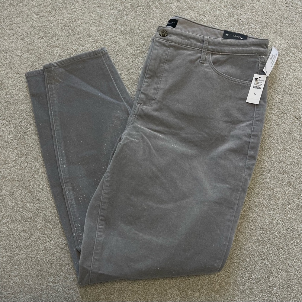 NWT Talbots Gray Sparkly Slimming jagging